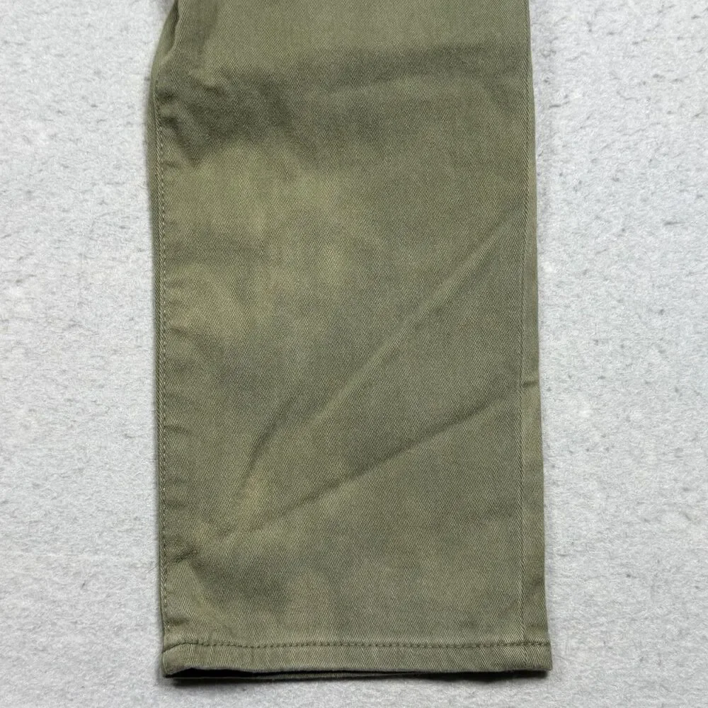 Balmain Paris Biker Moto Jeans Men’s 34 Olive Green Motorcycle Made In Japan